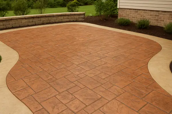 a brand new stamped concrete patio finished from Mr. Concrete Construction San Antonio in Bulverde, TX - Bulverde TX a brand new stamped concrete patio finished from Mr. Concrete Construction San Antonio in Bulverde, TX - Bulverde TX