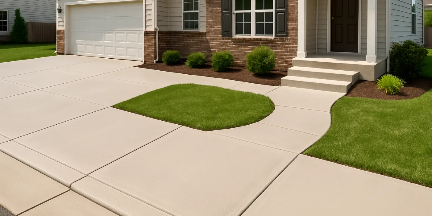 a concrete porch and sidewalk from Mr. Concrete Construction San Antonio in San Antonio, TX - Concrete Walkways