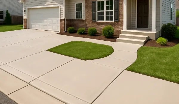 a concrete porch and sidewalk from Mr. Concrete Construction San Antonio in San Antonio, TX - Concrete Walkways