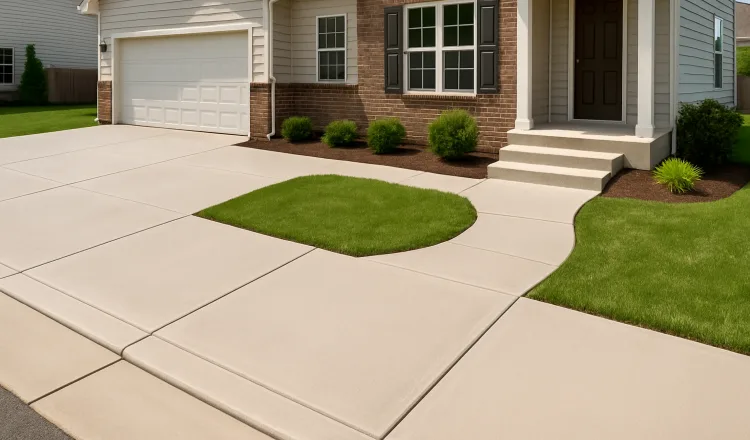 a concrete porch and sidewalk from Mr. Concrete Construction San Antonio in San Antonio, TX - Concrete Walkways