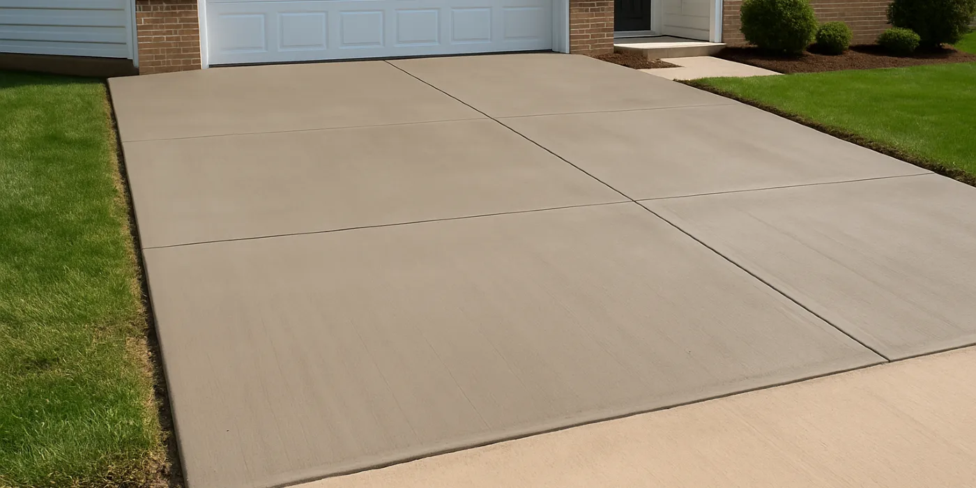 a brand new concrete driveway from Mr. Concrete Construction San Antonio in San Antonio, TX - Garage Concrete Floors