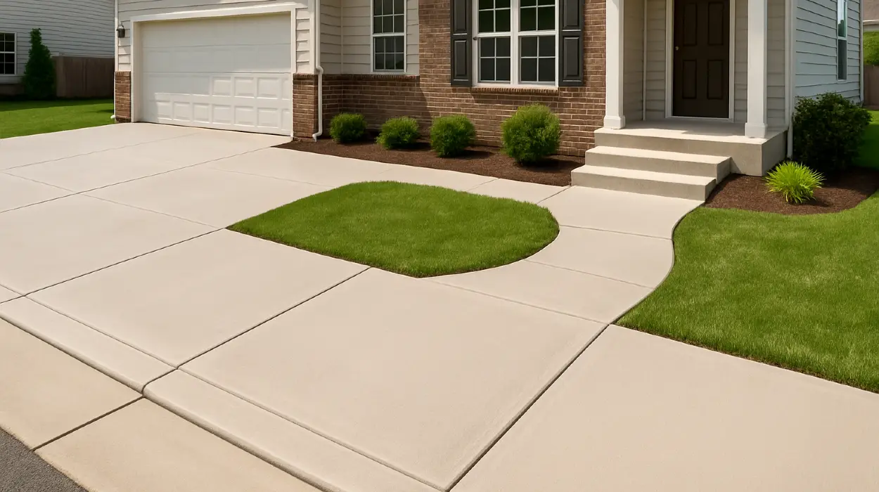 a concrete porch and sidewalk from Mr. Concrete Construction San Antonio in New Braunfels, TX - New Braunfels TX